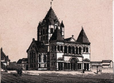 Kostel Nejsvětější Trojice v New Yorku, USA v knize „Svět ukazuje 168 pohledů“ Nedatováno (konec 19. století) od Unknown artist