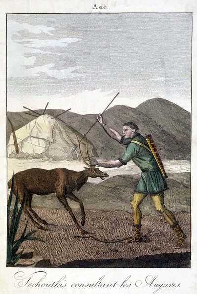 Tschutkis muž konzultuje auspures (Asie). od Unknown artist
