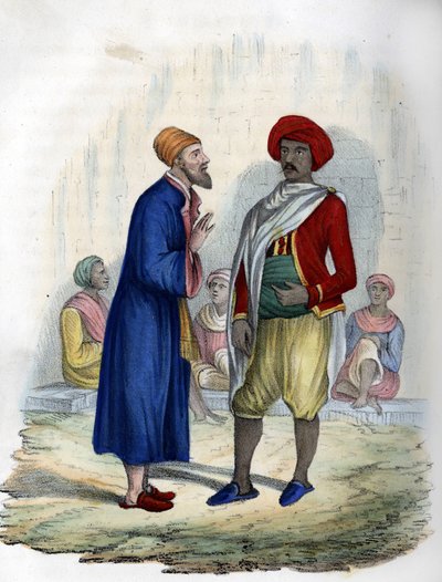 Dva muži v ulicích Alžíru v roce 1830. v “L