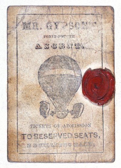 Dva šilinky za rezervovaná místa na čtyřicátém čtvrtém výstupu pana Gypsuma, 1. října 1841 od Unknown artist