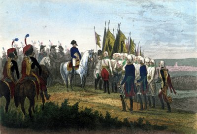 Ulm se vzdává. 20/10/1805. Rakouská armáda porazila vojska Napoleona. Rytina 19. století. od Unknown artist