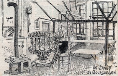 Canut z Gourguillonu (Lyon) v roce 1893 - rytina v „Le Progres illustrious““ z roku 1895 od Unknown artist