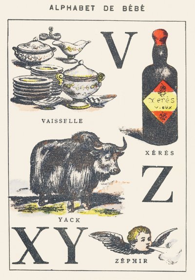 V X Y Z: nádobí, xeres, yak, zephir od Unknown artist
