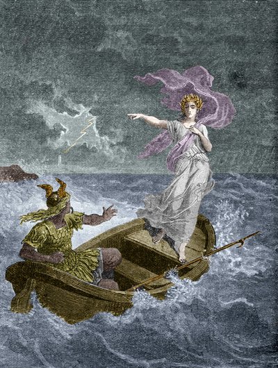 Vercingetorix a Druides. V „Historie magie nadpřirozeného světa a osudovosti v čase a národech“, editoři Furne Jouvet et Cie (1880). od Unknown artist