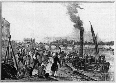 Victor Jean (Victor-Jean) Adam (1801-1866). „Cesta Saint Cloud parníkem“ od Unknown artist
