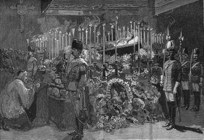 Vídeň 1889: hořící kaple arcivévody Rudolfa Habsburského (1858 - 1889) od Unknown artist