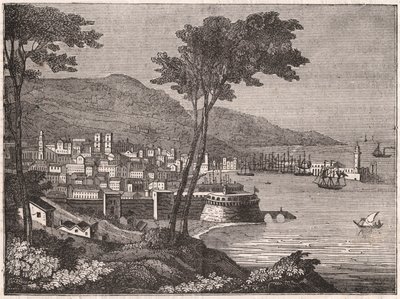 Pohled ze zalesněného kopce ve městě Barcelona, Katalánsko, Španělsko od Unknown