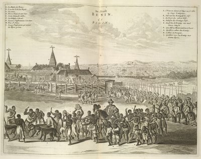 Pohled na Benin. Průvod domorodců od Unknown artist