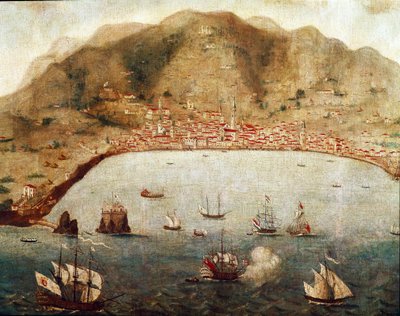 Pohled na Funchal, ostrov Madere (malba od Unknown artist