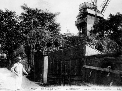 Pohled na Paříž: Le Moulin de la Galette, okres Montmartre od Unknown artist