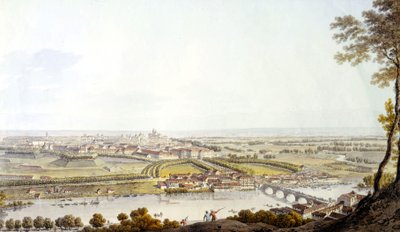 Pohled na Turín. Rytina 1810. od Unknown artist