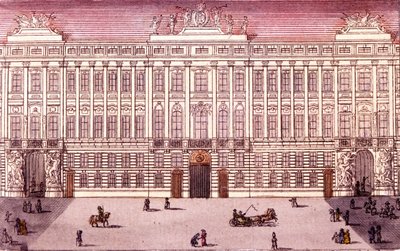 Pohled na císařské kancléřství ve Vídni, Rakousko Rytina z roku 1820 od Unknown artist