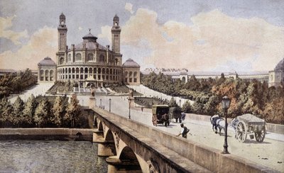 Pohled na Palais du Trocadero (Paříž) v roce 1898. od Unknown artist