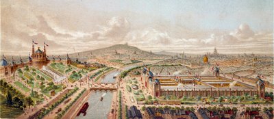 Pohled na Všeobecnou výstavu v Paříži v roce 1878 Rytina Paříže 19. století, B.N. od Unknown artist