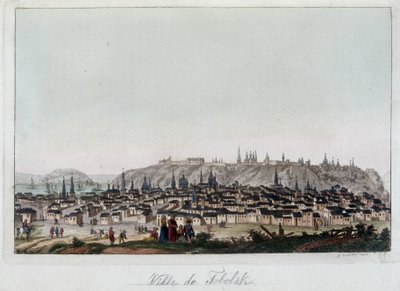 Pohled na město Fabolsk, Sibiř. V ""Starém a moderním kostýmu"" od Unknown artist