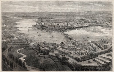 Pohled na město Mantua (Mantova, Mantua) v 19. století od Unknown artist
