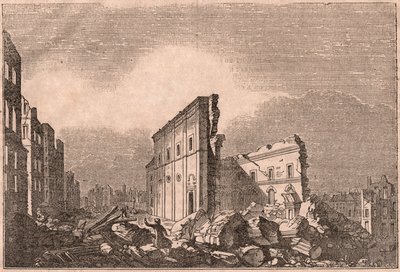 Pohled na ruiny St Paul, po zemětřesení 1755, Lisabon, Portugalsko od Unknown