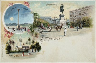 Pohledy na Alexandrii - pohlednice, konec 19. století od Unknown artist