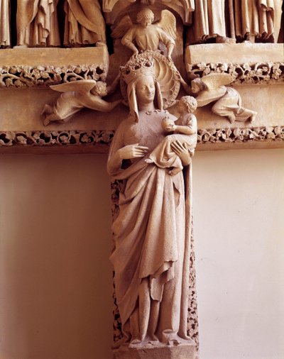 Brána Virgin Doree Jižně od transeptu: Brána St. Honore zvaná „“ Panny Doree““ od Unknown artist