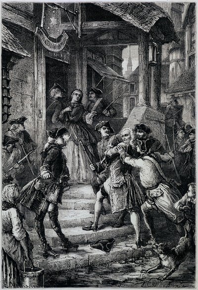 Voltaire (1694 - 1778) zatčen ve Frankfurtu v roce 1753 na příkaz velkého Fridricha II. - v Histoire de France od nejvzdálenějších dob do roku 1789 M. Guizot od Unknown artist