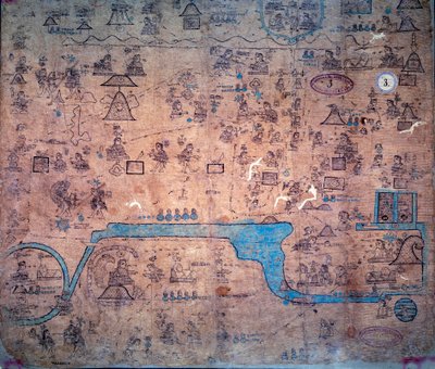 Válka proti národům severu vedená Yacanexem; smrt Chiconquauthliho, náčelníka Acolhuy z Xolotlu, po níž nastoupil Nopaltzin z Achitometlu, král Colhuacánu. Mapa národa Chichimeque, od císaře Amacui Xolotla po Nezahualcoyotla (963-142 od Unknown artist