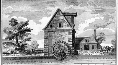 Vodní mlýn. rytina sd. kolem 1800. od Unknown artist