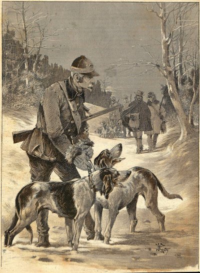Lov dřeva podle akvarelu Gide. 1892. od Unknown artist