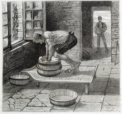 Práce Tomme od výrobce sýra z Auvergne - v „“The Wonders of the industry”” od Louise Figuiera od Unknown artist