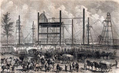 Díla Marsova pole v Paříži na konci dubna 1866 - rytina 1867 od Unknown artist