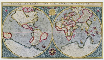 World Map of Mercator (1587) – podle „Atlasu Gerarduse Mercatora od Unknown artist