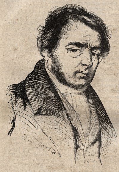 Xavier Sigalon (1787-1837) malíř, rytina od Unknown artist