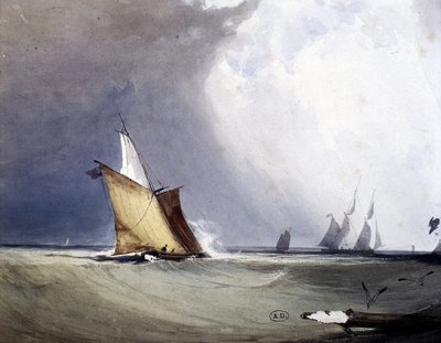 Jachty na moři, konec 19. století od Unknown artist