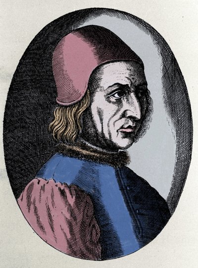 portrét Angela Poliziana ((Policejní anděl) italský humanista 1454-1494 od Unknown artist