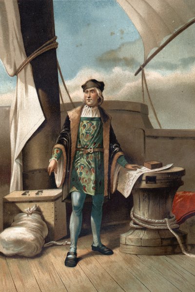 portrét Kryštofa Kolumba v italštině Cristoforo Colombo Navigátor janovského původu (Janov od Unknown artist