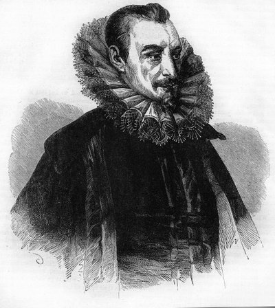portrét Edmunda Spensera.Anglický básník (1552 až 1599).rytina podle „Historie Anglie““ od Williama Howitta. od Unknown artist