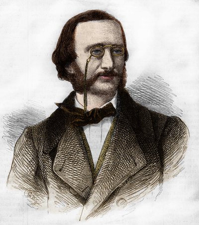 portrét Jacquese Offenbacha (1819-1880), německého skladatele, naturalizovaného francouzštiny. od Unknown artist