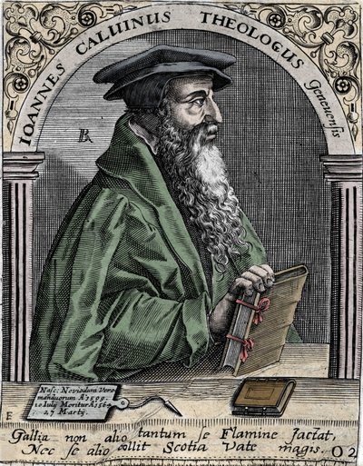 portrét Jeana Calvina (1509-1564), francouzského náboženského reformátora a spisovatele. od Unknown artist