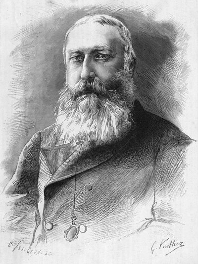 portrét Leopolda II. (1835 až 1909). Král Belgičanů (1865-1909). od Unknown artist