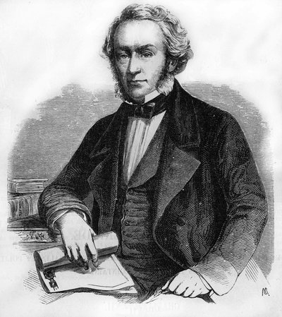 portrét Richarda Cobdena. Britský ekonom a politik (1804 až 1865). Rytina z roku 1866. od Unknown artist