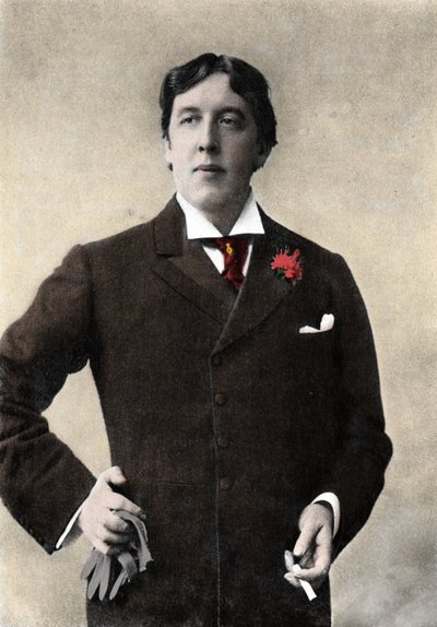portrét spisovatele Oscara Wilda. Fotografie z 19. století od Unknown artist