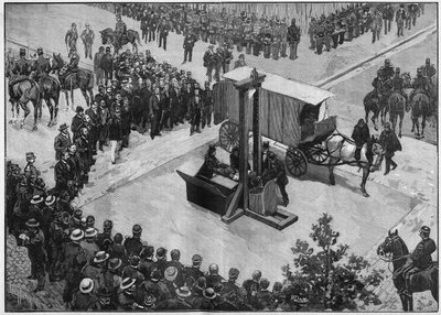 poprava anarchisty Caseria v Lyonu v roce 1894. od Unknown artist