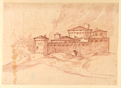 Kresba, Hrad v horách, 1810-1830 od Unknown artistUnknown artist