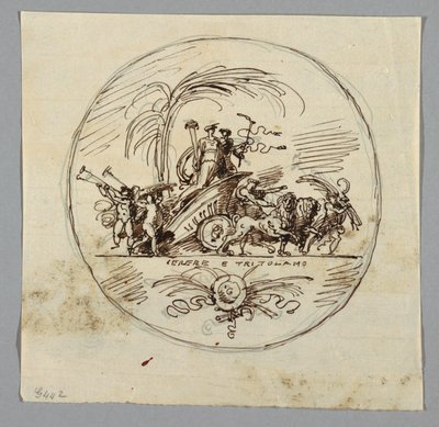 Kresba, Ceres a Triptolemus, 1800-1820 od Unknown artistUnknown artist