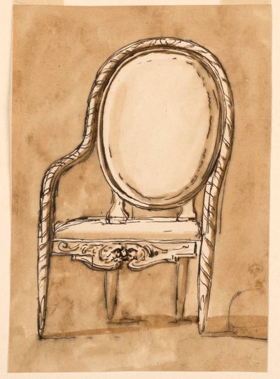 Kresba, židle, 1780-1790 od Unknown artistUnknown artist