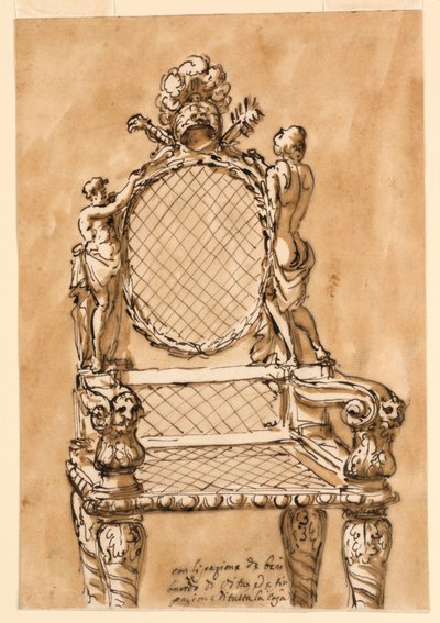 Kresba, židle, 1780-1790 od Unknown artistUnknown artist