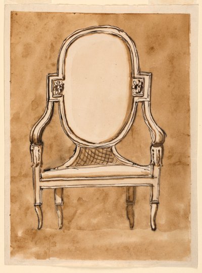 Kresba, židle, 1780-90 od Unknown artistUnknown artist