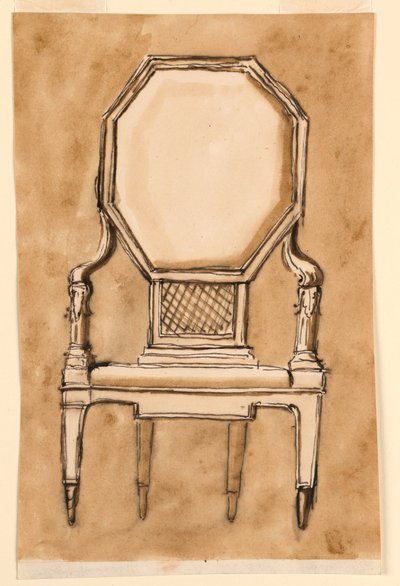 Kresba, židle, 1780-90 od Unknown artistUnknown artist