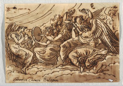 Kresba, Koncert andělů, 1813-18 od Unknown artistUnknown artist