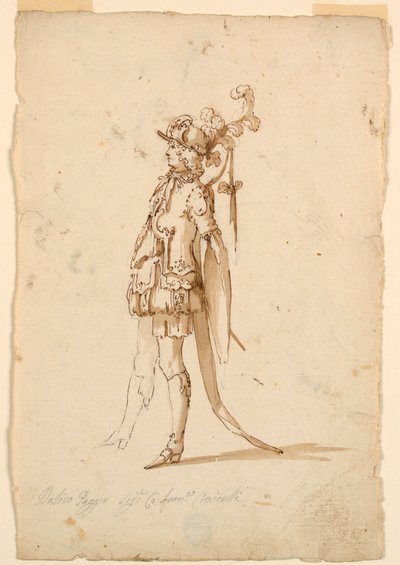 Kresba, kostýmní výprava: A Page for a Ballet, ca. 1720 od Unknown artistUnknown artist
