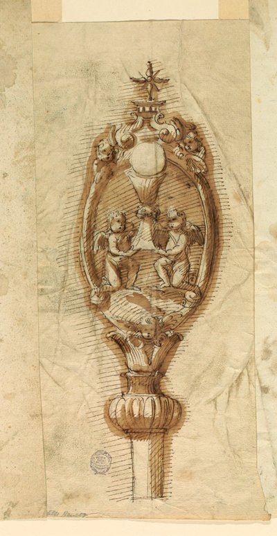 Kresba, erb procesní hole, 1600-1650 od Unknown artistUnknown artist